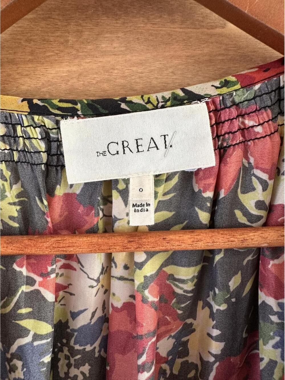 The GREAT. The Ponder Top in Hidden Garden Floral Red Women’s size 0 (US XS) - Picture 7 of 15
